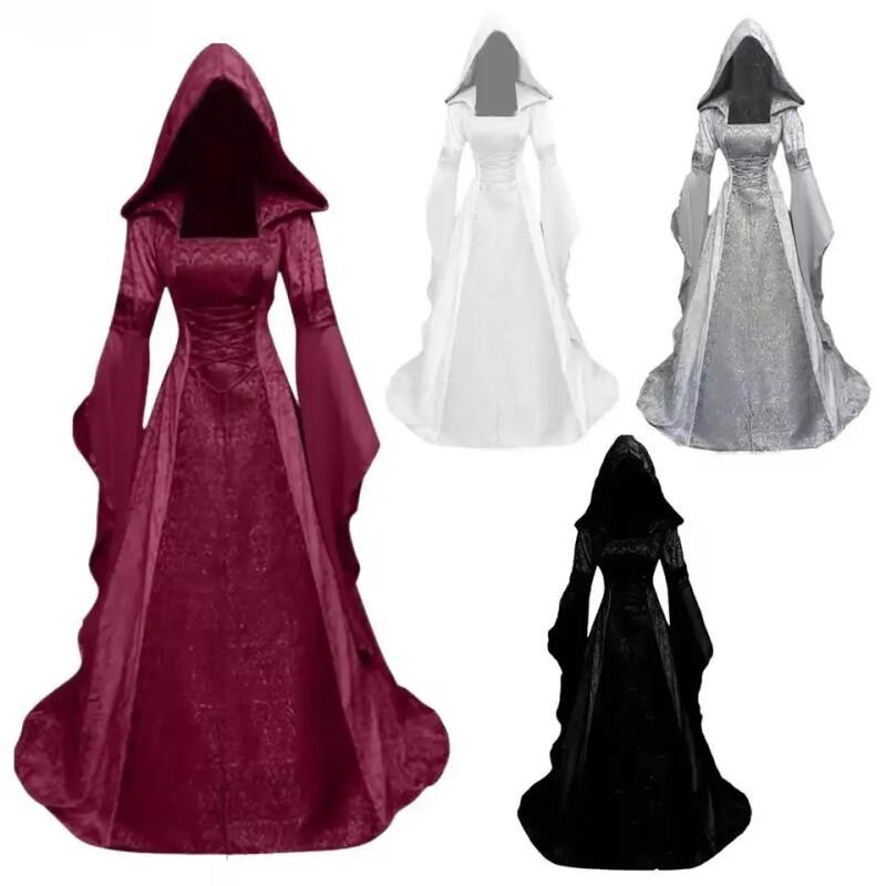 Vintage Fashion Dresses - Halloween Carnival Pagan Witch Cosplay Gown
