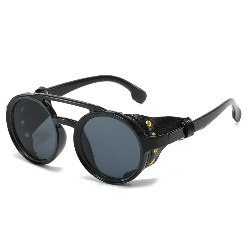 Vintage Outdoor Fashion - Retro Anti-UV Sunglasses Men Women Leather