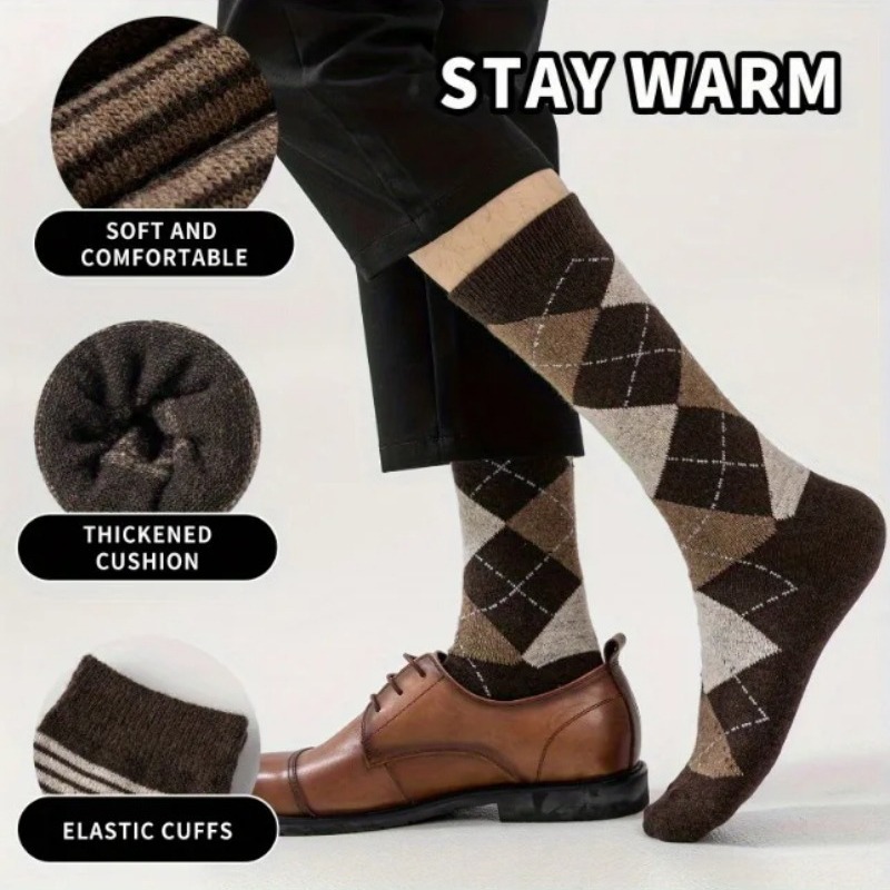 6 Pairs Vintage Brown Argyle S - Vintage Fashion Enthusiasts review and price