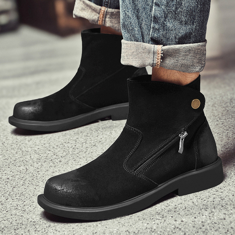Vintage Cow Suede Mens Chelsea - Vintage Outdoor Fashion review and price