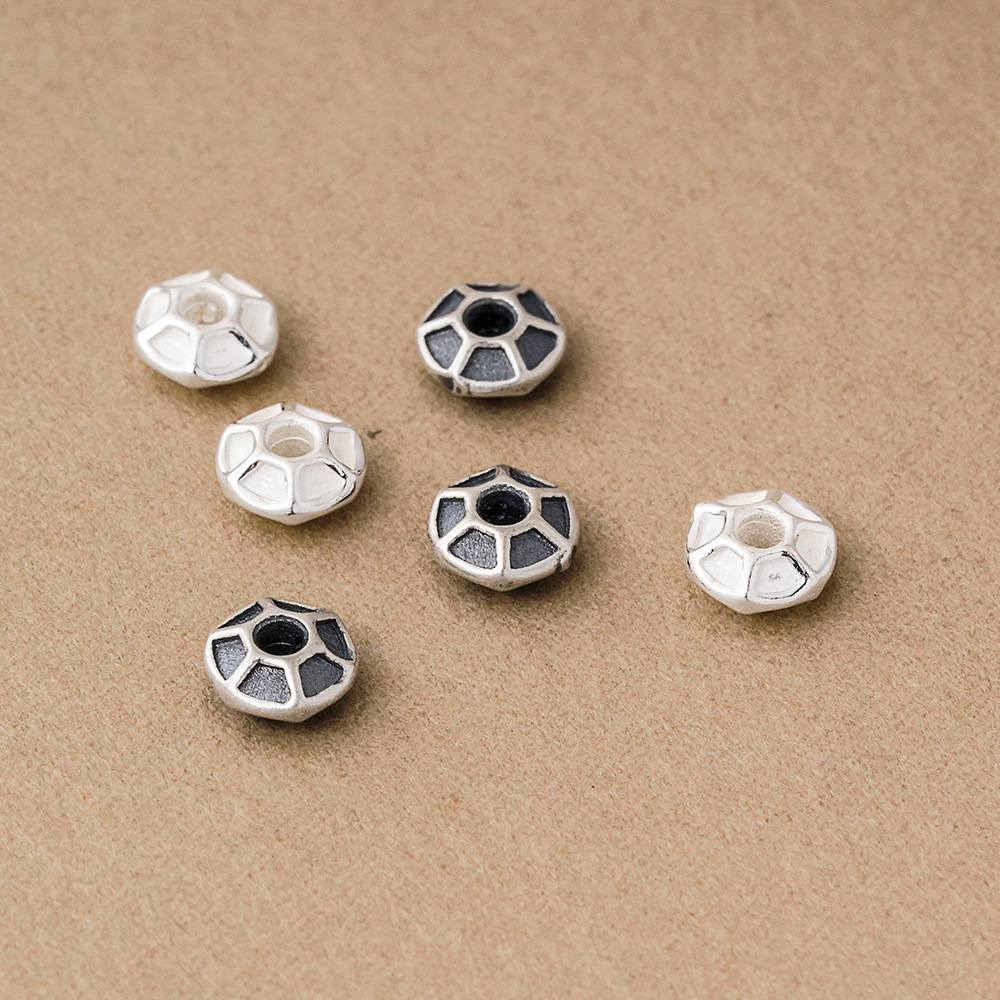 925 Silver Beads Hexagon Groov - Vintage Fashion La review and price