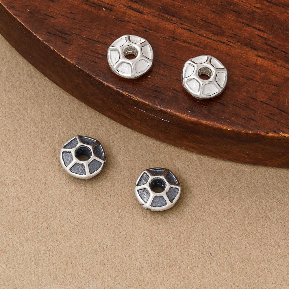 925 Silver Beads Hexagon Groov - Vintage Fashion La review and price