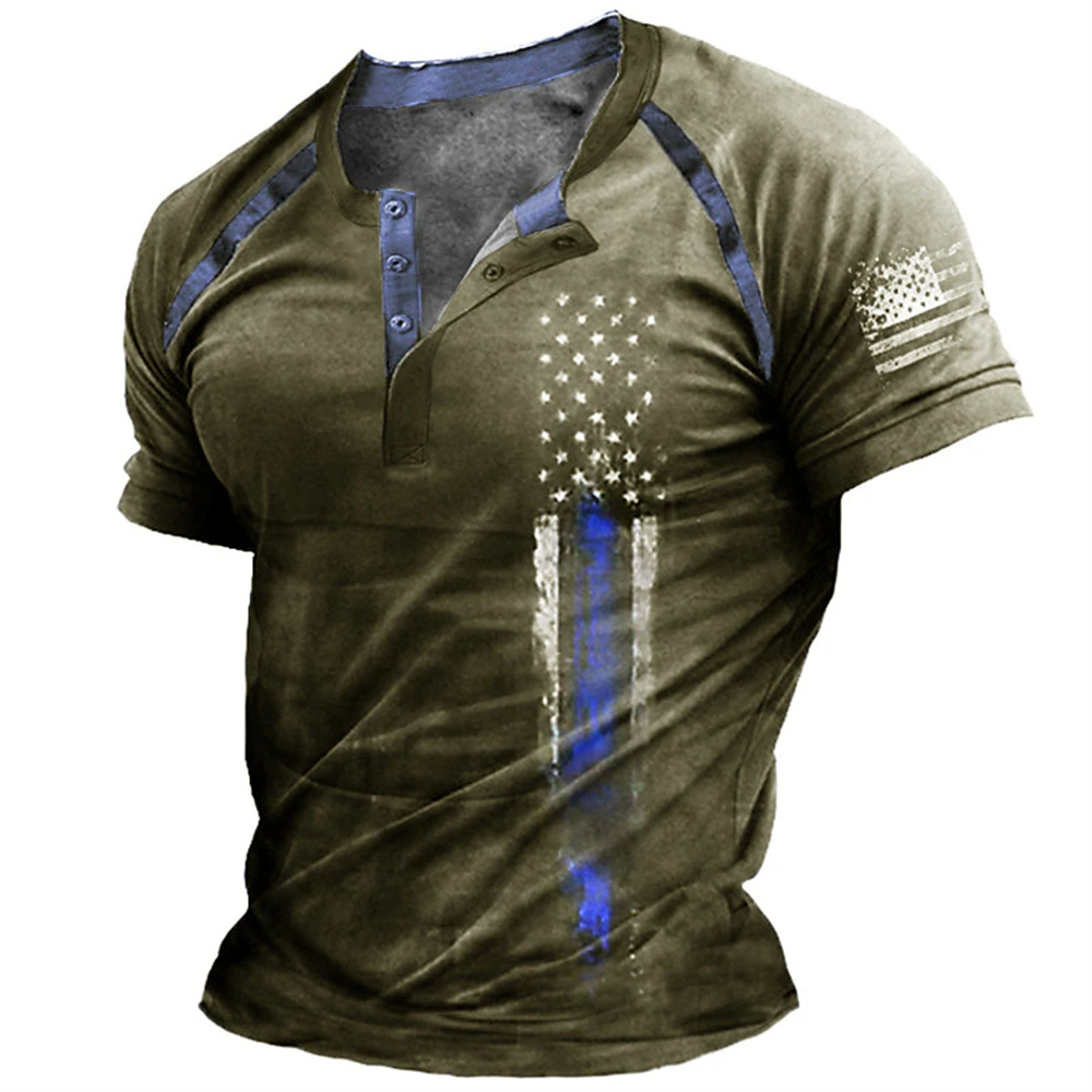 Funny 3D American Flag Print M - Vintage Fashion Stores review and price