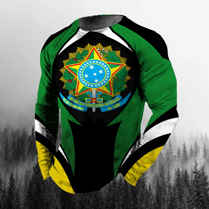 Vintage Brazilian Flag 3D Prin - Vintage Outdoor Fashion review and price